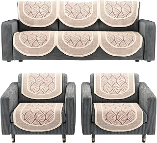 Kuber Industries (Set of 10) Stylish & Durable Net Cotton Sofa Covers 5 Seater | Aesthetic Sofa Protector/Mat & Slipcover Price In India