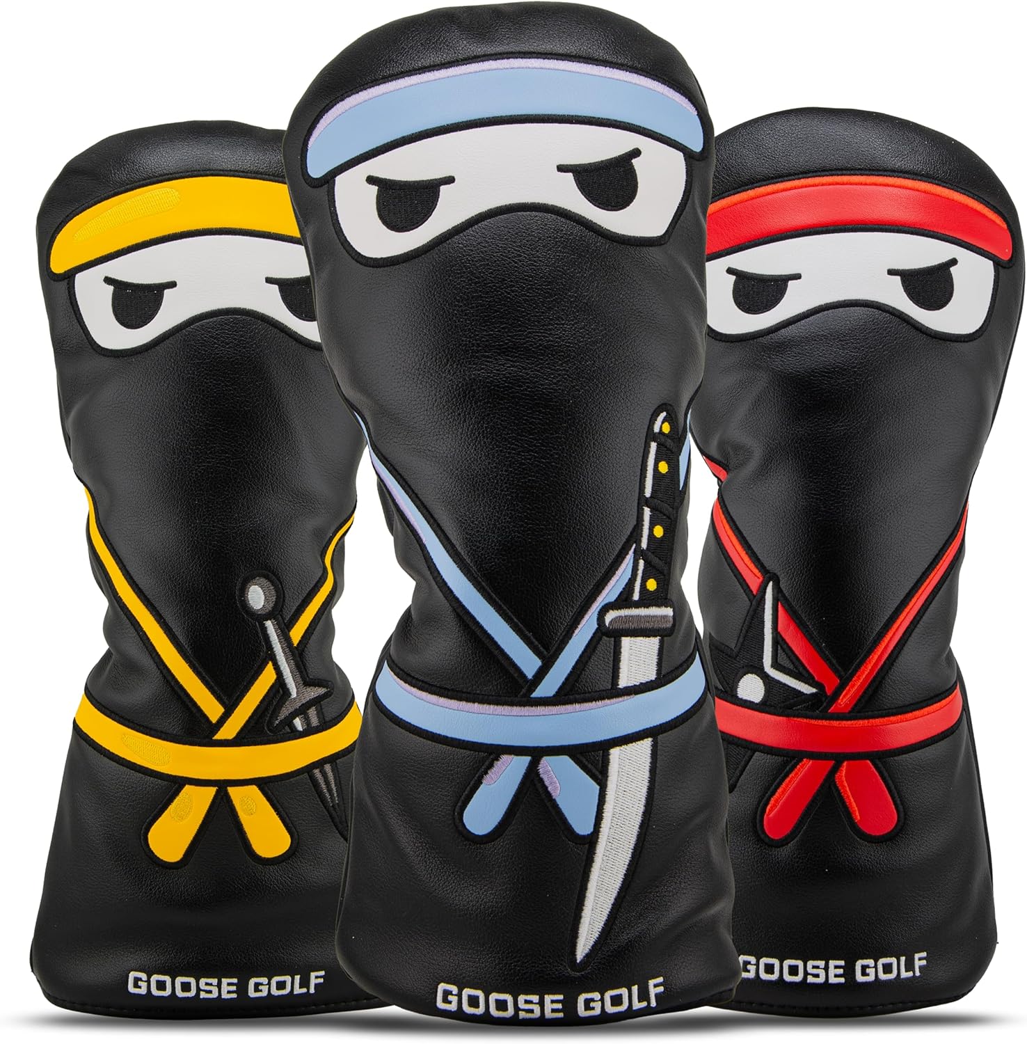 Universal Golf Club Headcovers for Driver and Woods – Compatible with All Brands (Callaway, Taylormade, Titleist…) – Premium Protection with Elastic Closure – Goose Golf