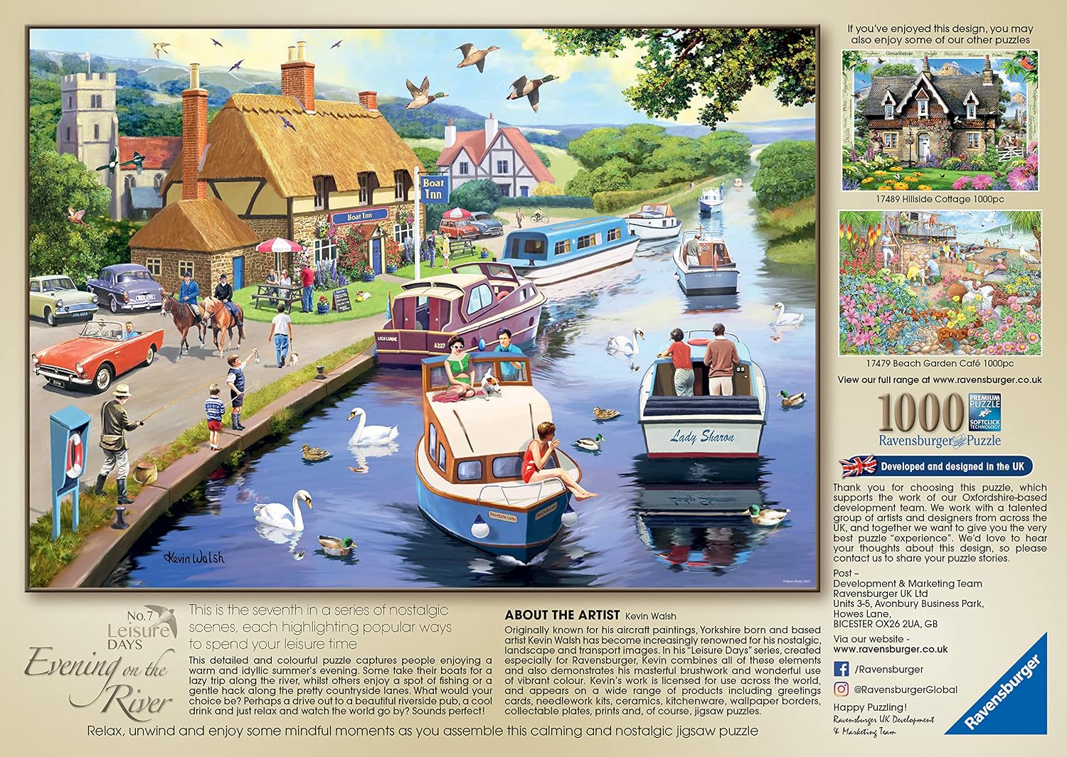 Ravensburger Leisure Days No.7 Evening on the River 1000 Piece Jigsaw Puzzles for Adults and Kids Age 12 Years Up - Image 4