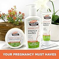 Vista 5 de Crema de masaje para estrías, fórmula de mantequilla de cacao de Palmer. 4.4 onzas