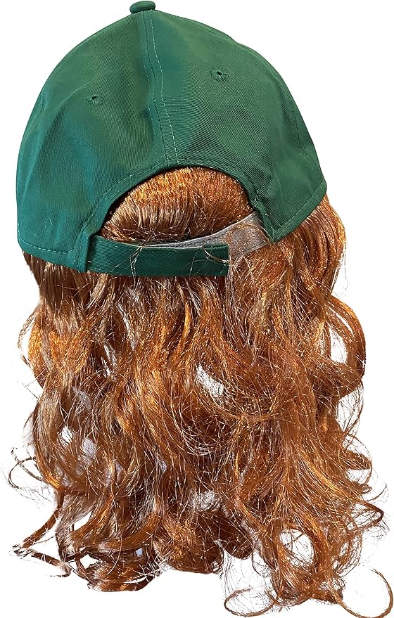 Gorro de trébol verde San Patricio con pelo rojo miniatura 3