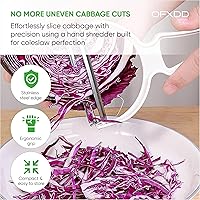 Vista 2 de Cortador de mano de col - Paquete de 2 - Cuchillo de ensalada de col - Trituradora para chucrut
