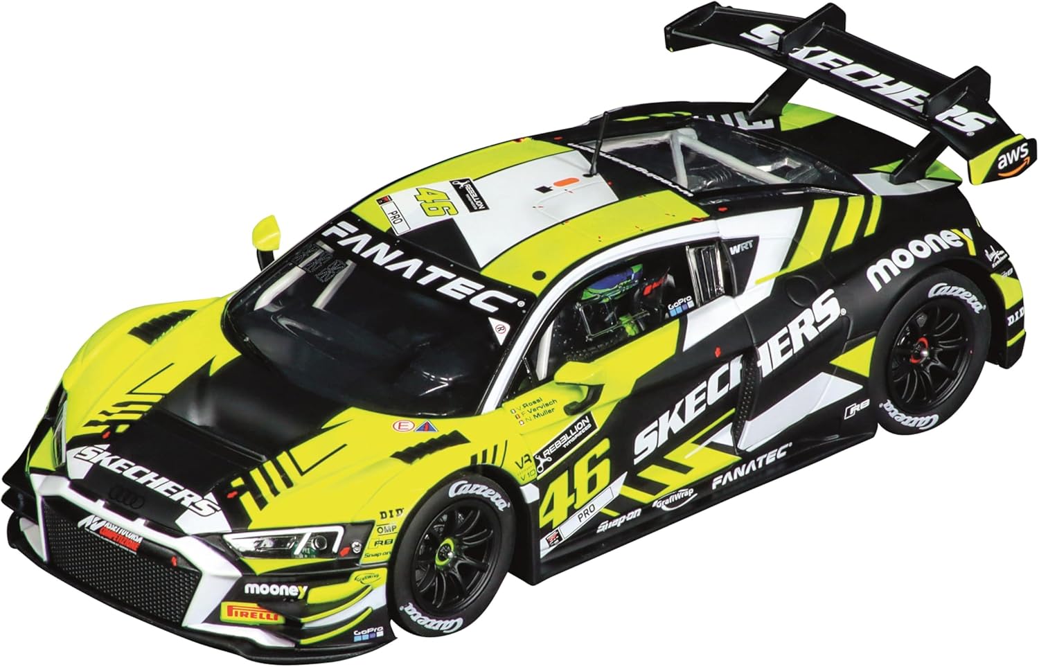 Carrera 23980 Audi R8 LMS GT3 evo II Valentino Rossi, No.46 1:24 Scale Digital 124 Slot Car