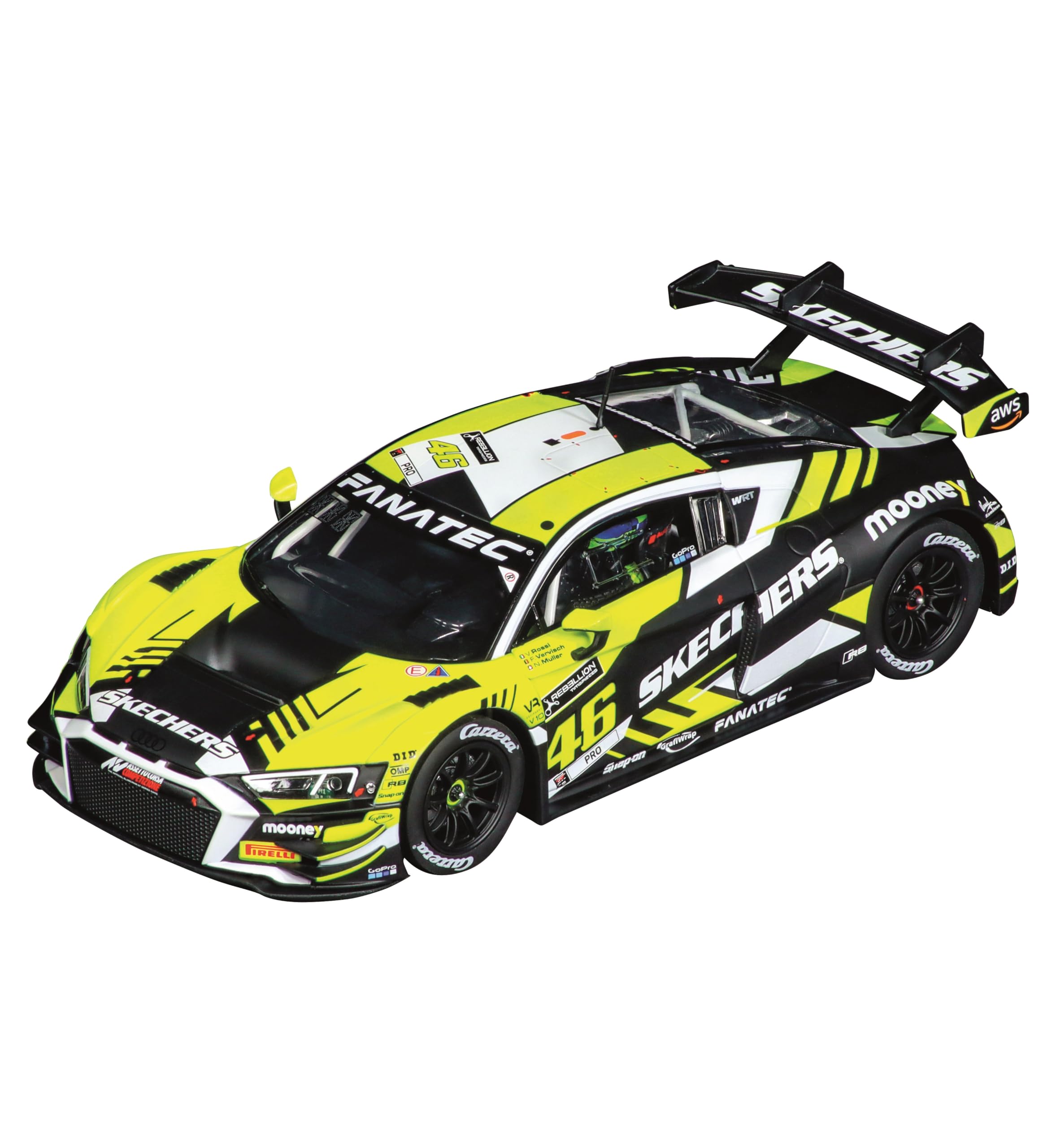 Carrera 23980 Audi R8 LMS GT3 evo II Valentino Rossi, No.46 1:24 Scale Digital 124 Slot Car