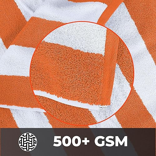Miniatura 2 de Cabana Stripe - Toallas de playa grandes (29.9 x 59.8 in), 100% algodón hilado en anillo, toallas de piscina de secado rápido y altamente