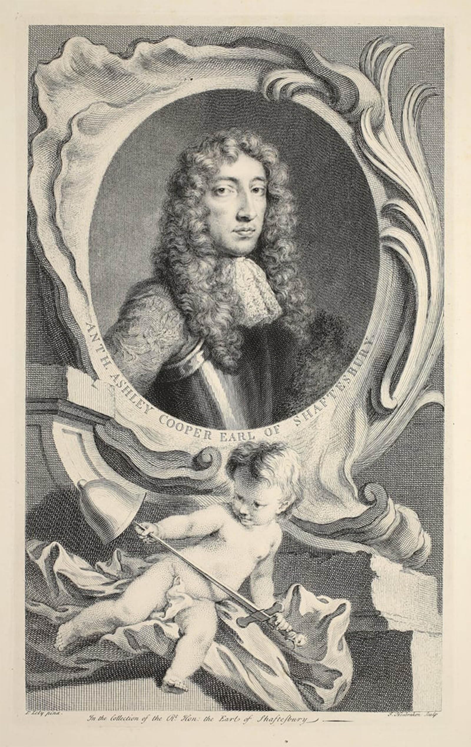 ARTXLXXBN Famous Painting Art Wall Decor Abstract Art Picture Portrait of Earl of Shaftesbury by Jacobus Houbraken Animal Pictures for Home Decor 60x90cm