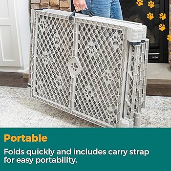 Amazon.com : MYPET 6-Panel Paws Petyard, Gray Dog Playpen