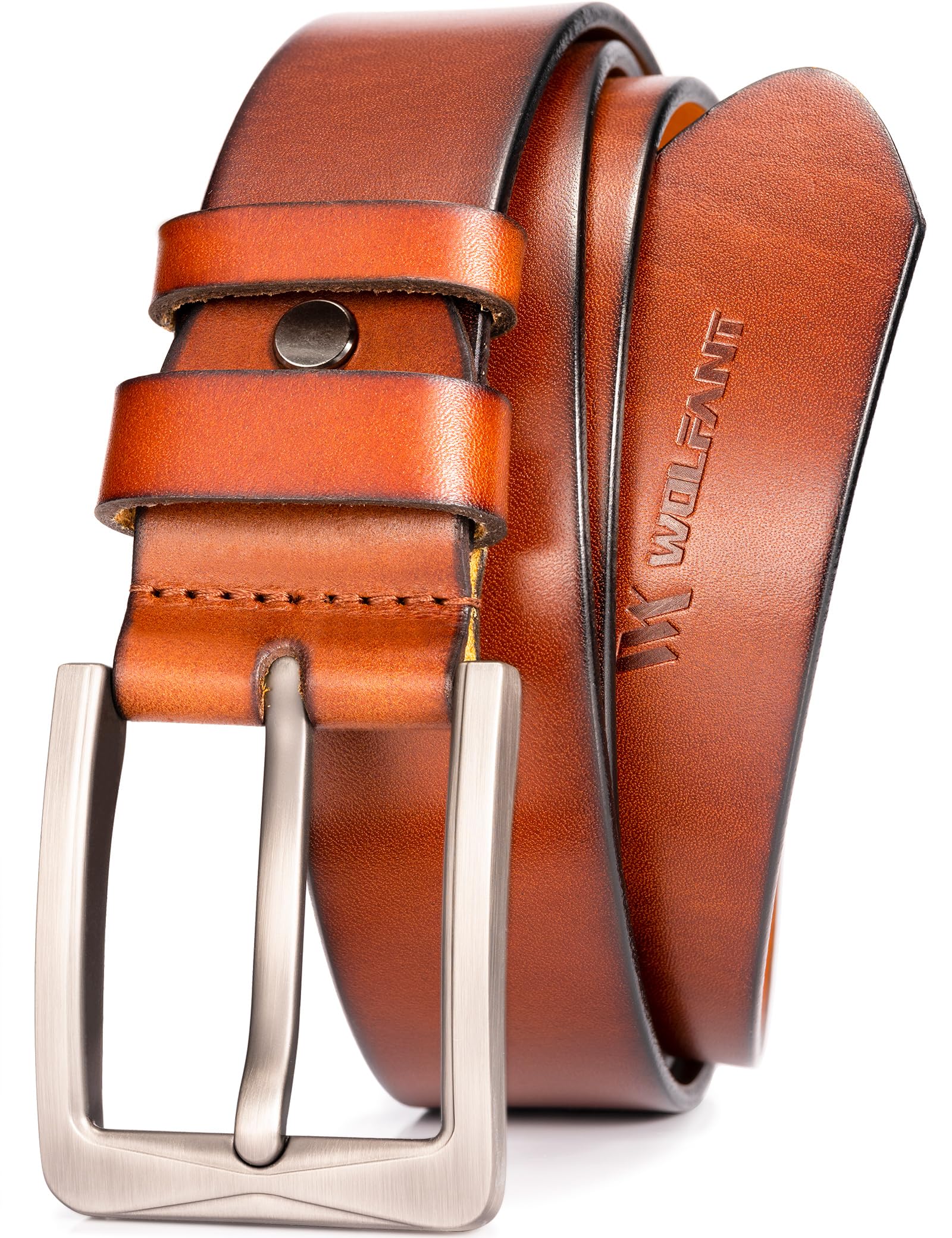 Full Grain Leather Belt,100% Italian Real Solid Leather