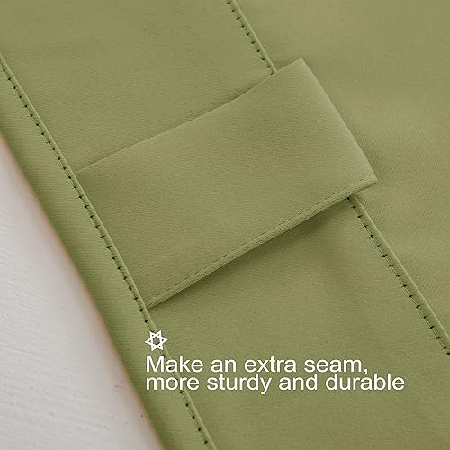 Vista 3 de Pickluc Cortinas opacas de 84 pulgadas de largo, 2 paneles de cortinas opacas para dormitorio o sala de estar, pestaña trasera y bolsillo