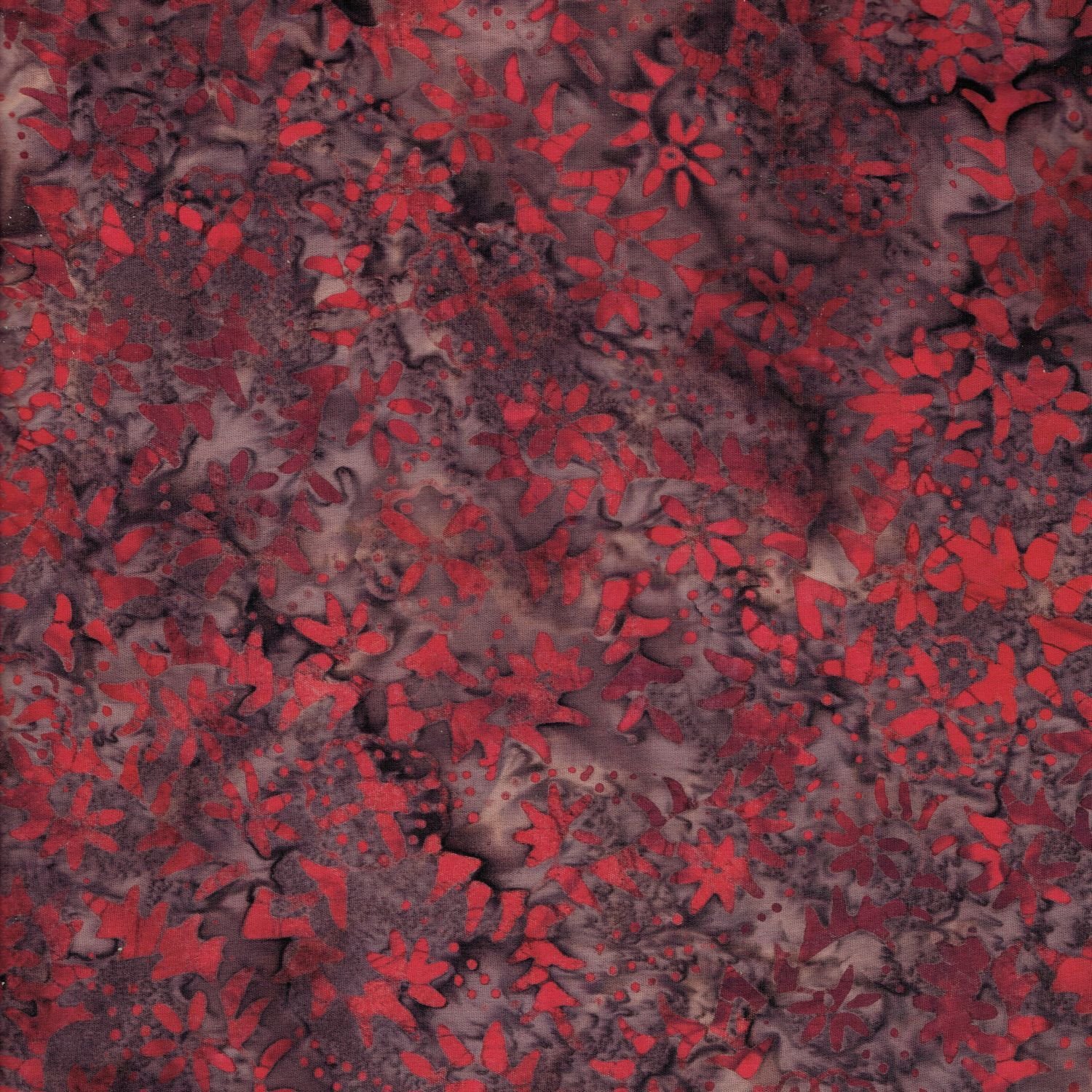 Burgandy 100% Cotton Bali Batik Tie Dye Patterns Fabric for Patchwork and Quilting – (Price per/Quarter Metre