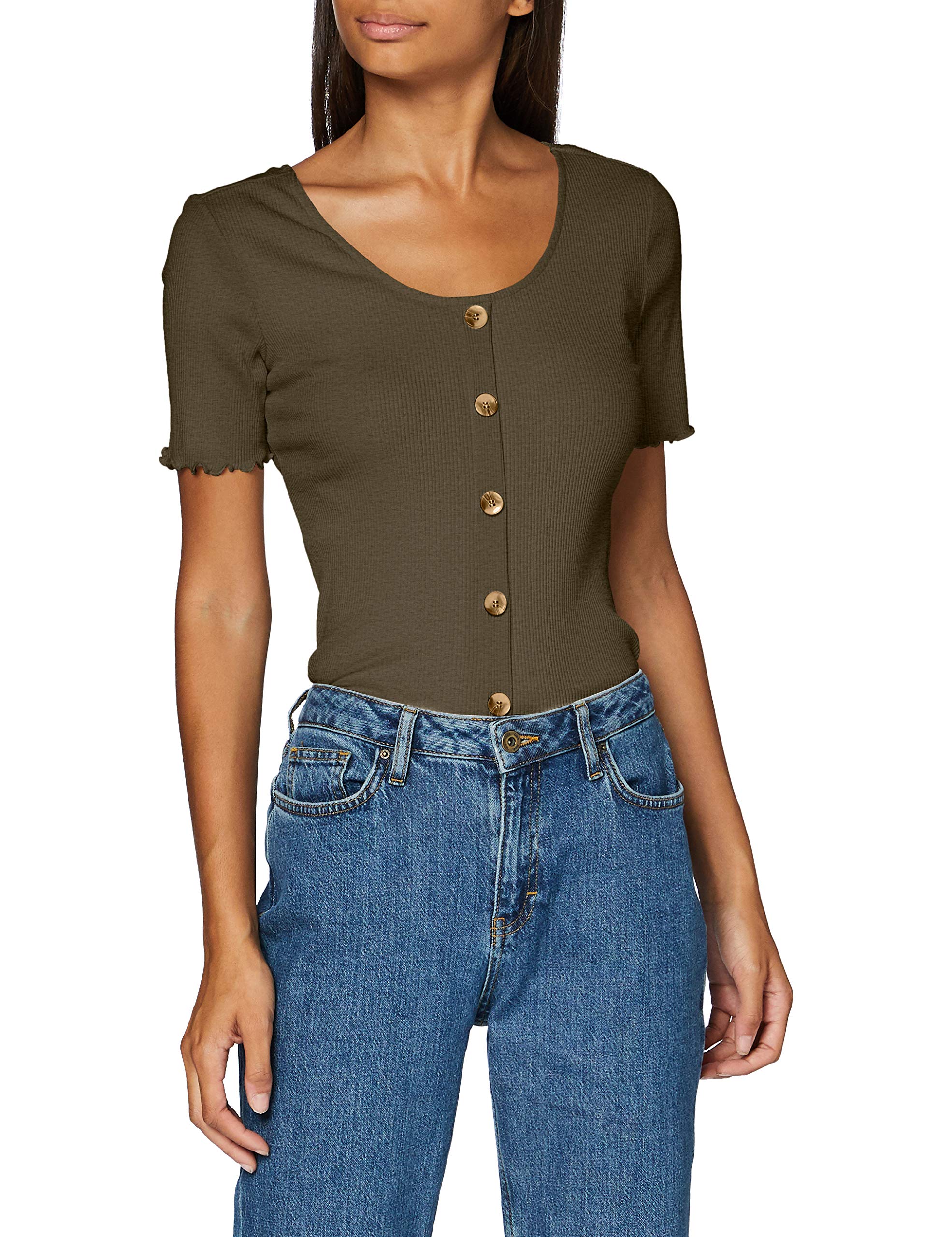 Only Onljudith Life S/S Button Top Jrs Noos Blusa para Mujer