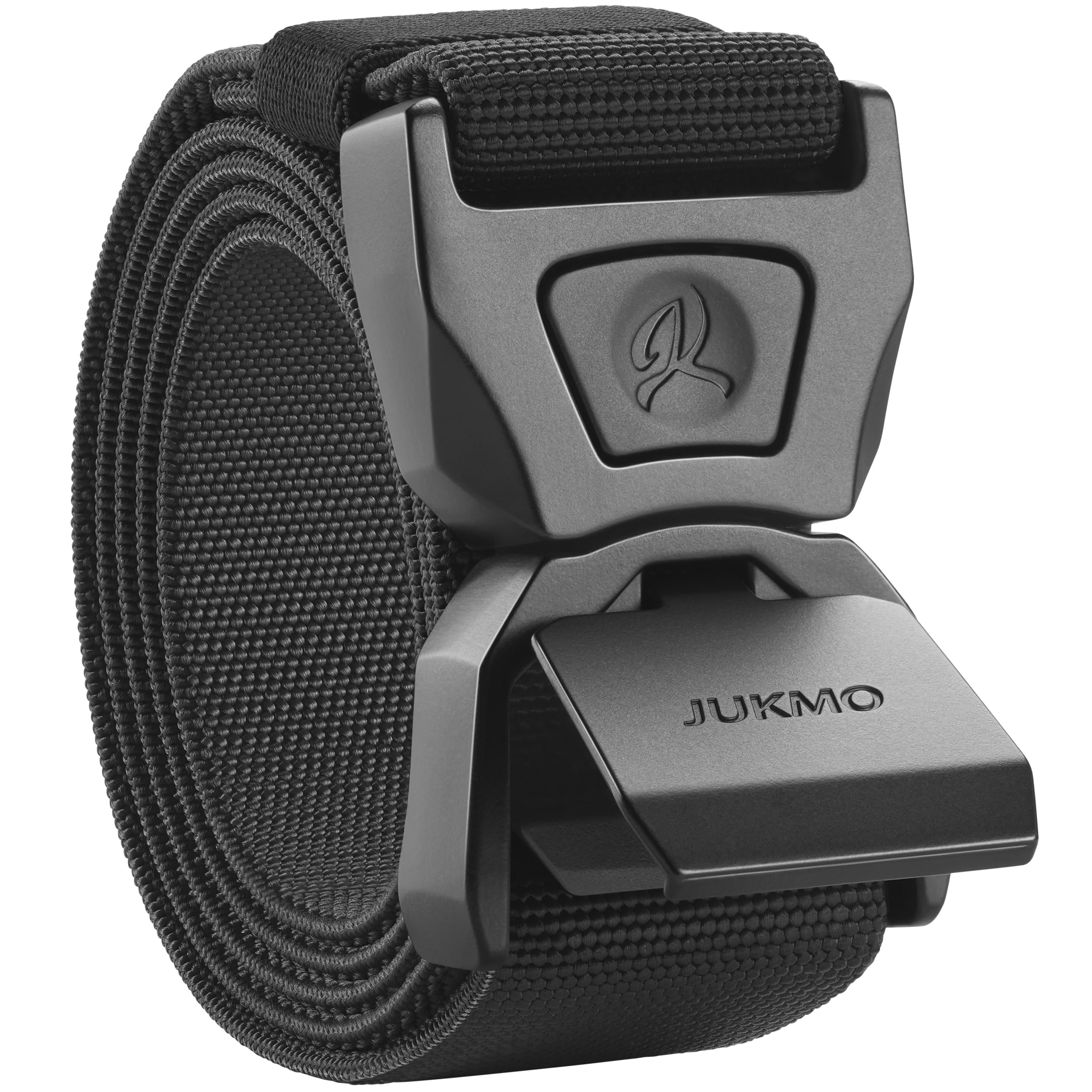 JUKMO Quick Release Tactical Belt, Military Work 1.5" Nylon Web Golf Belt with Heavy Duty Seatbelt Buckle