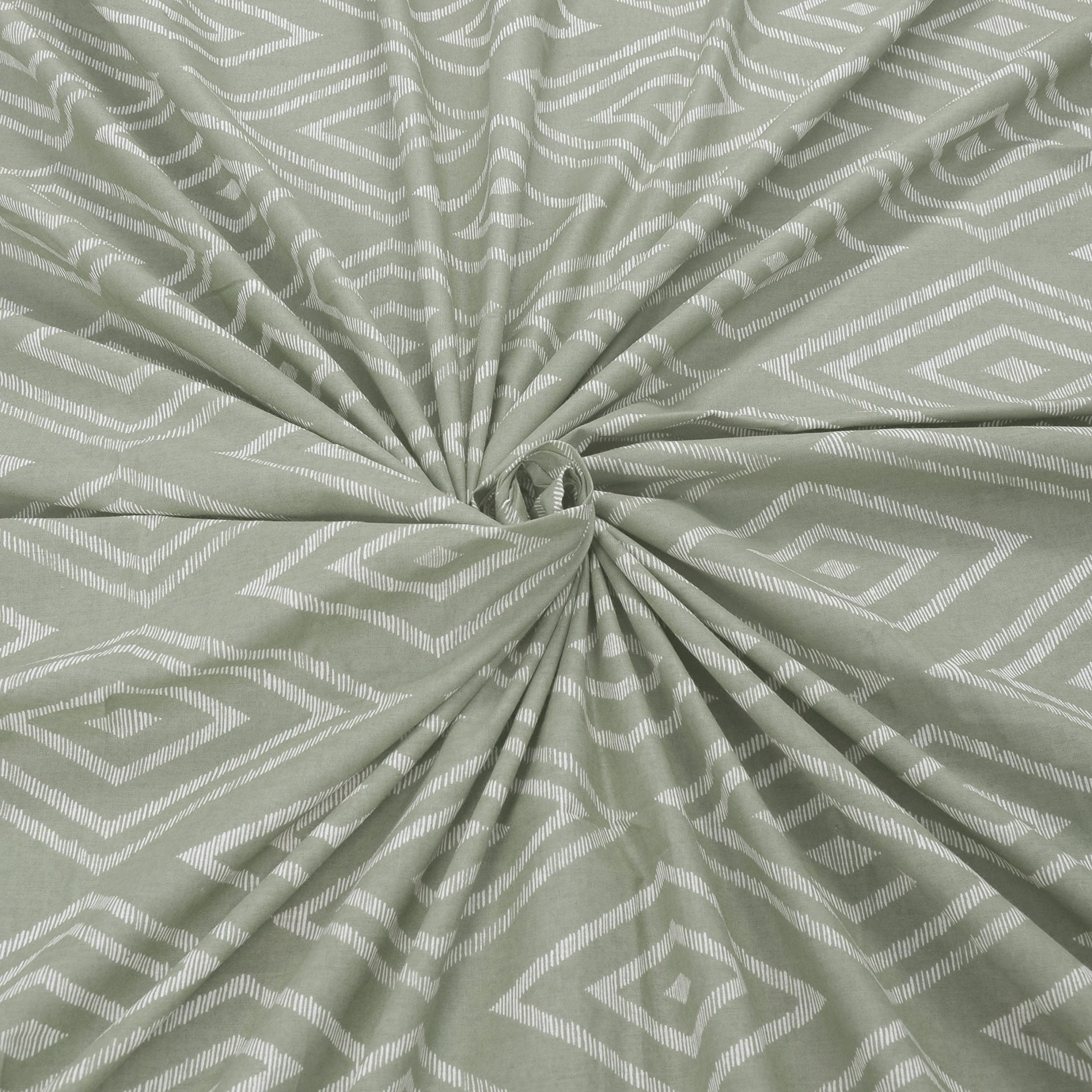 Huesland Cotton Fitted Sheet Set - Sage Green -4