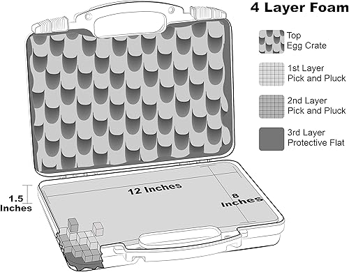 Miniatura 7 de Cedar Mill Fine Firearms - Estuche rígido de espuma para pistola con cerradura de espuma Pick and Pluck
