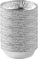 Vista 15 de PLASTICPRO - Tazas desechables de aluminio para magdalenas y muffins de 3.5 pulgadas, moldes para cupcakes de papel de aluminio, aptas