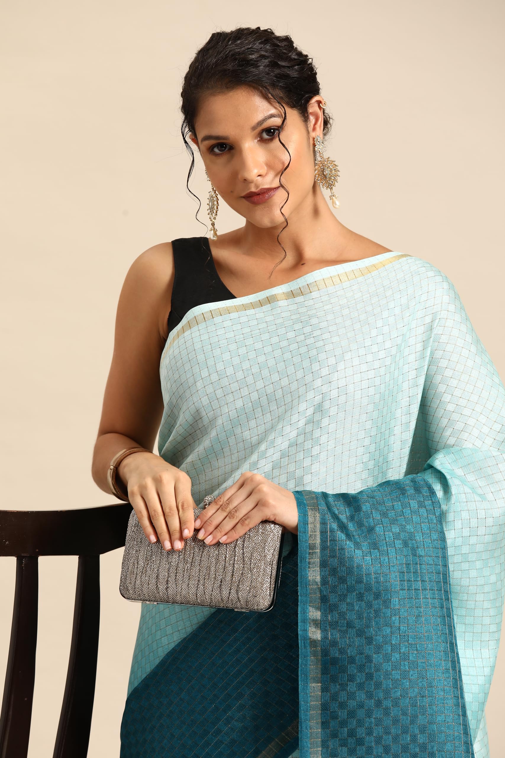 Shiv Textiles Women Poly Cotton Ready To Wear Saree Embrace Style In An Instant(St-R-2-Rama)