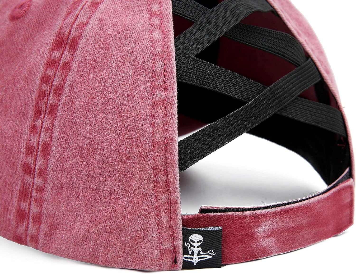 HEARTSING Women's Adjustable Baseball Cap with Hair Holes (Wine red) at  Men’s Clothing store