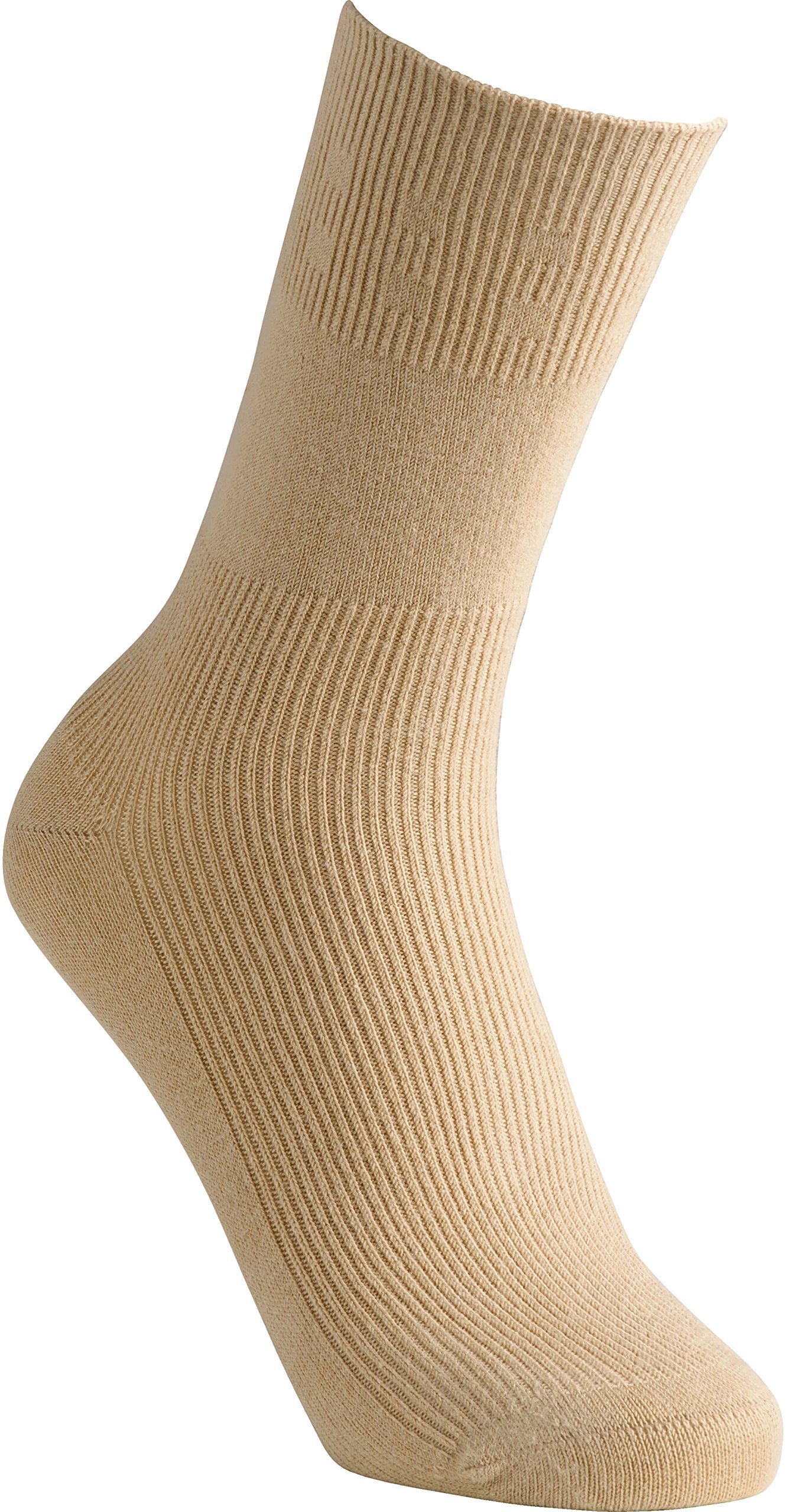 Cosyfeet Unisex Beige Ultimate Cotton‑Rich Softhold® Seam‑Free Socks - M