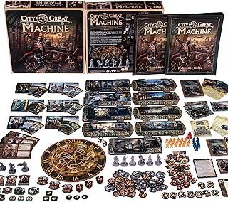 CrowD Games | City of The Great Machine Board Game | 1-4 Players | Ages 14 and up | Steampunk | One-vs-Many | Hidden Movement | Cooperative Board Games | Strategy Board Games | Playtime 45-90 min