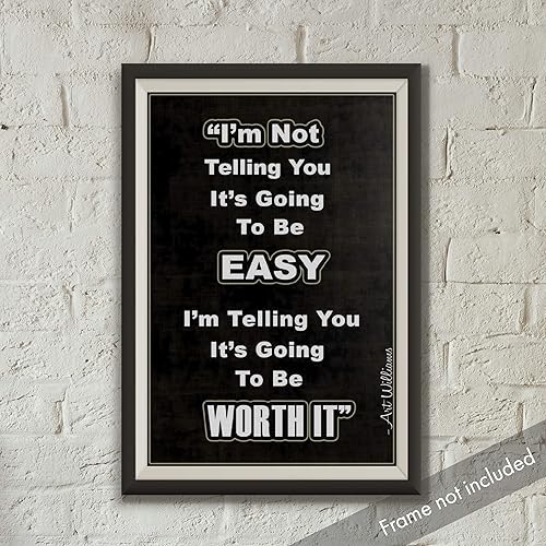 Miniatura 2 de Póster con texto en inglés "I Not Telling You Its Going to Be Easy  12 pulgadas x 18 pulgadas  Aula educativa inspiradora motivacional  JSC105