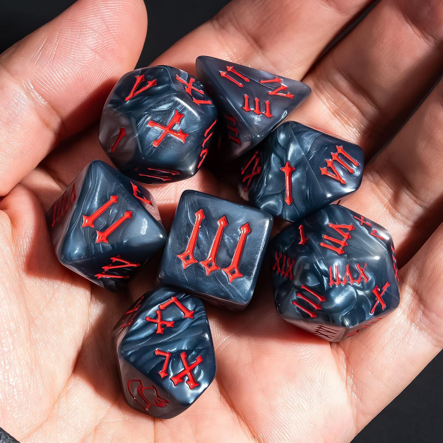 7-Die DND Dice Set Polyhedral Dice Set with a Leather Dice Bag image 3