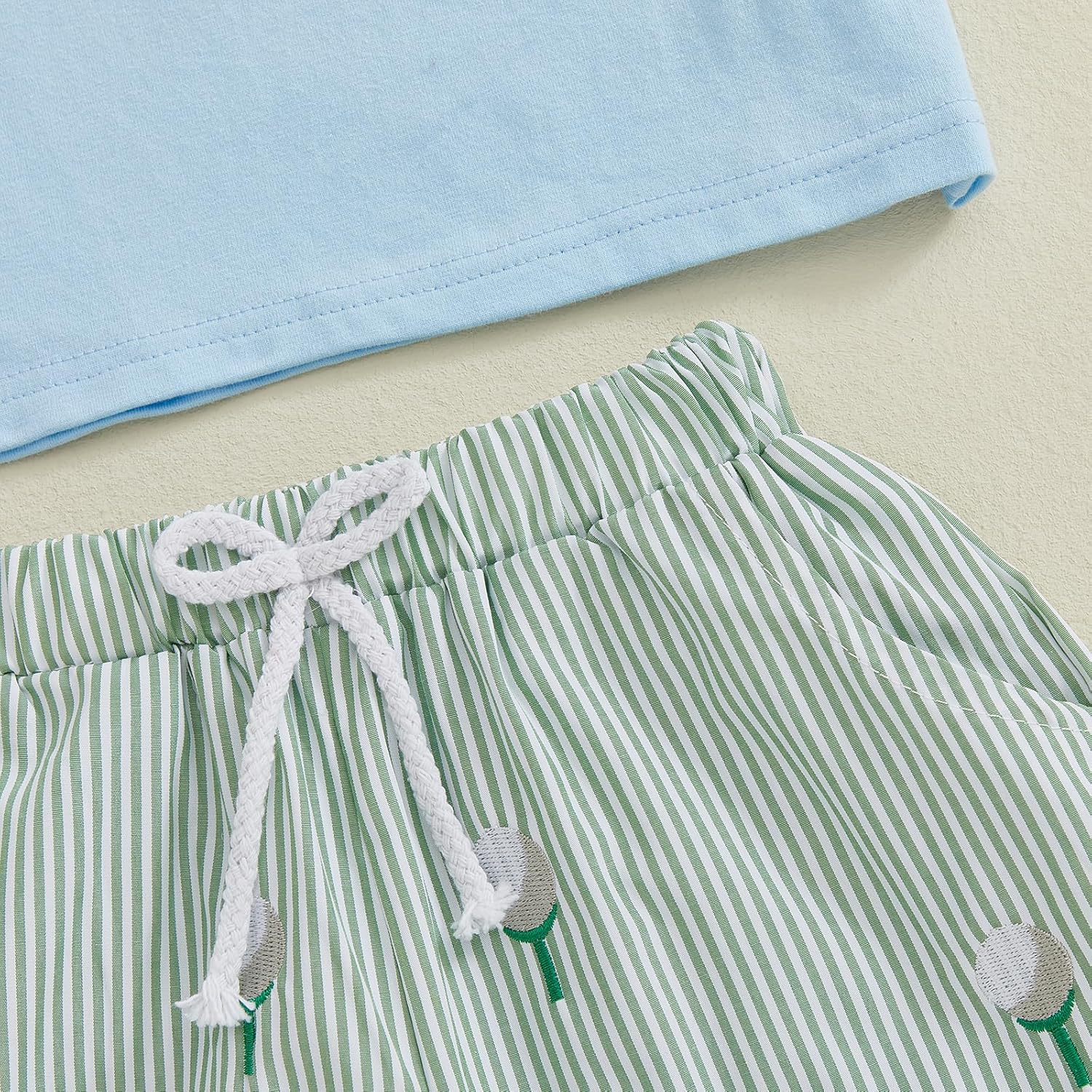 FYBITBO Toddler Baby Boy Golf Outfit Golf Short Sleeve T Shirt and Casual Shorts Spring Summer Baby Boy Clothes - Image 4