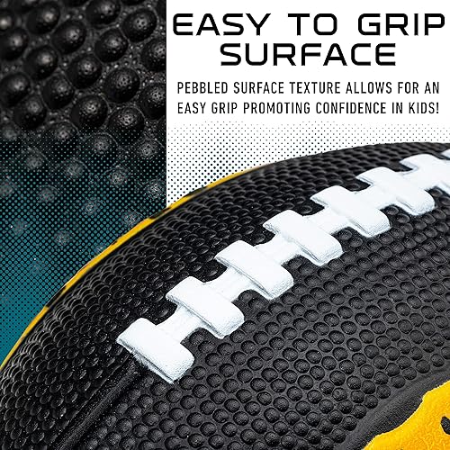 Miniatura 4 de Franklin Sports - Juego de fútbol juvenil de la NFL + bomba de aire, espuma suave de 8.5 pulgadas, mini fútbol juvenil con 8 equipos a elección +