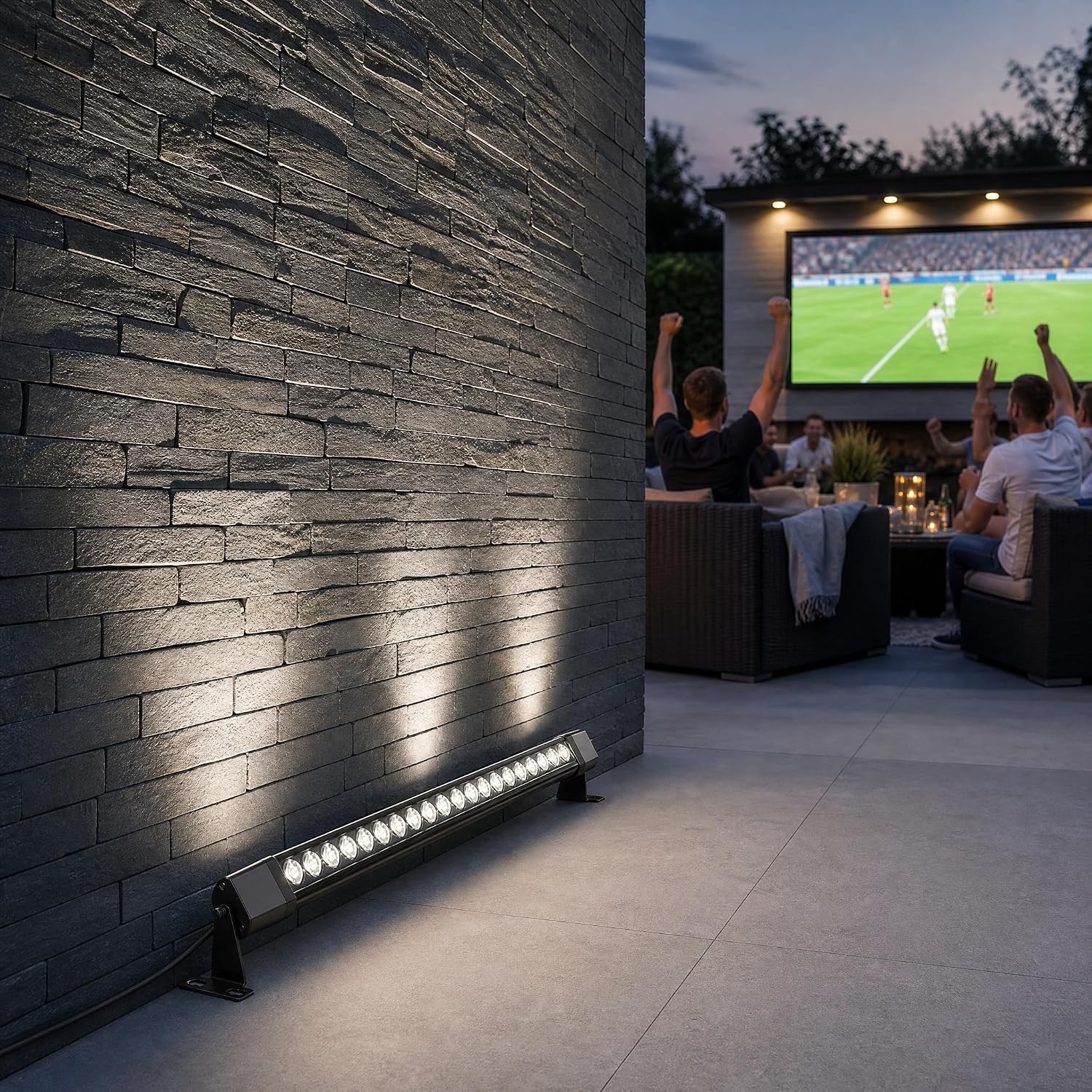 36W LED Wall Washer Light Bars, 2FT 5000K Daylight White Outdoor Wall Washer Light, 120V Waterproof IP67 Wall Wash Lights for Outdoor, Plug in (1 Pack)