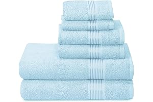 Belizzi Home Ultra Soft Baby Blue Sky Blue Towel Set for Everyday Use