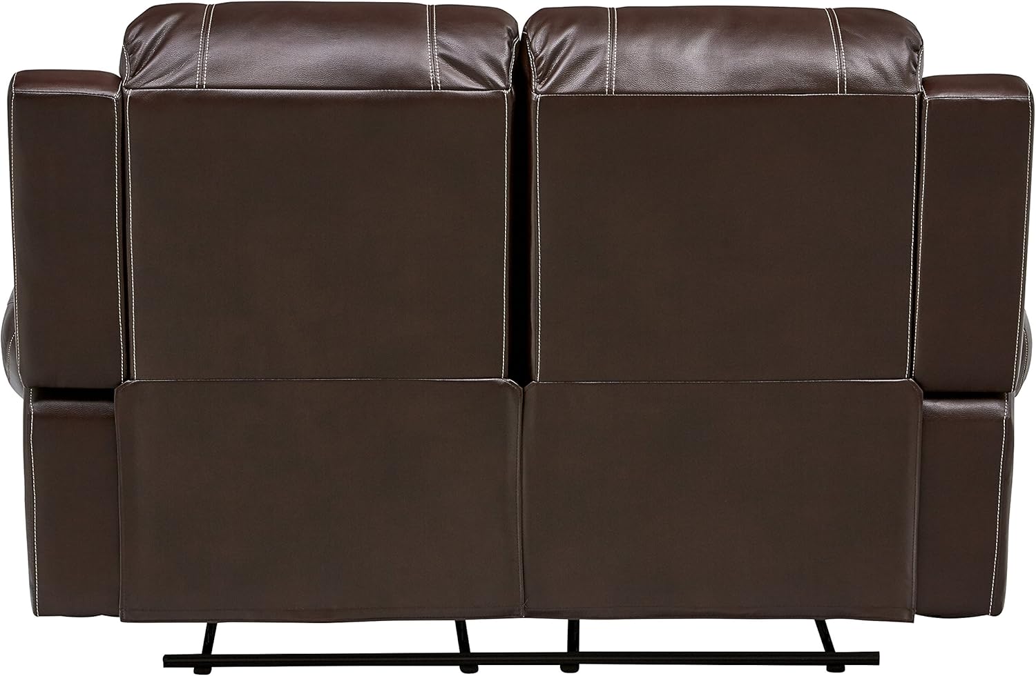 Bag view of the CAMBRIDGE Clark Double Reclining Loveseat showing the backrest attachment points