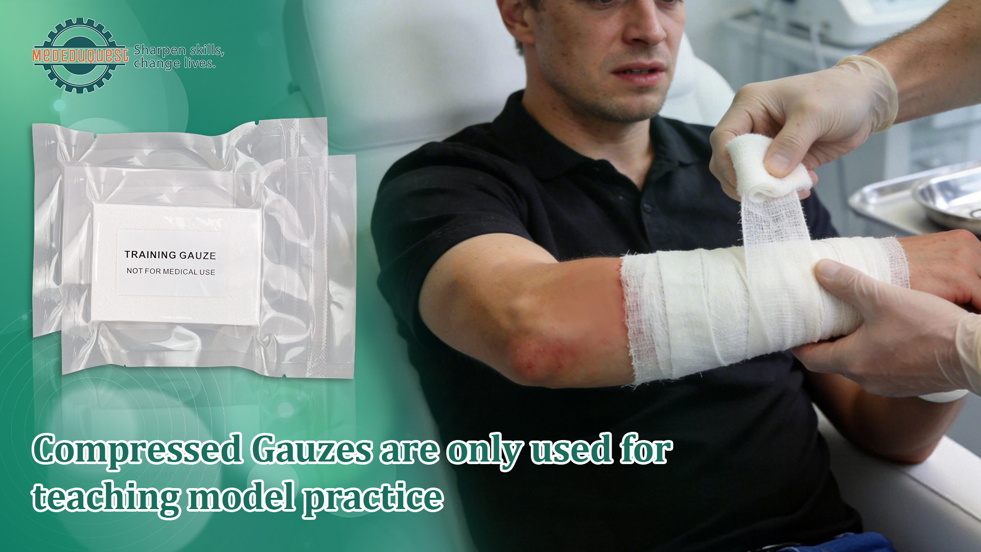 Image of Wound Packing Trainer, Stop Bleeding Trainer with Bleeding Function, Wearable Wound Moulage Training Kit