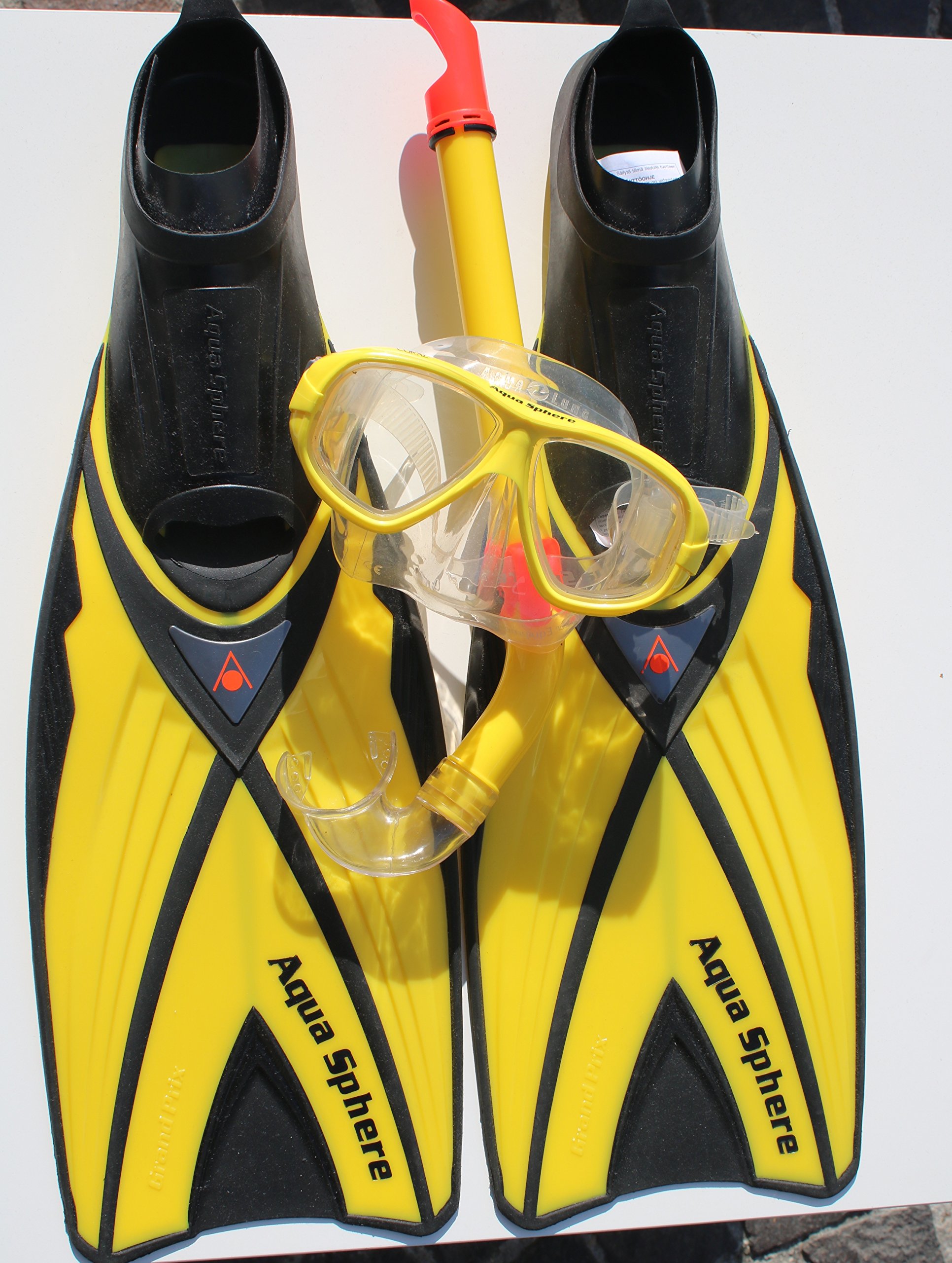 1900101010 Aqua Sphere completo aletas, gafas, boccalio