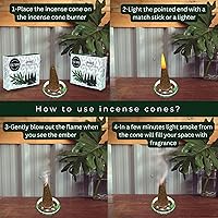 Vista 218 de TRUMIRI Copal Incense Cones - Total 20 Cone Incense - Dual Pack of 10 Insence Cones - Incense Cones Scented - Cone Incense Scents - Insense Cones