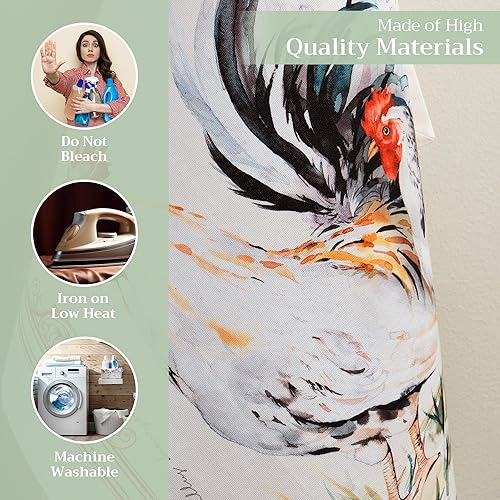 Miniatura 3 de Maison d' Hermine, Campagne - Juego de 2toallas de cocina multiusos de 100 % algodón, suaves, absorbentes toallas para secar platos, paños de