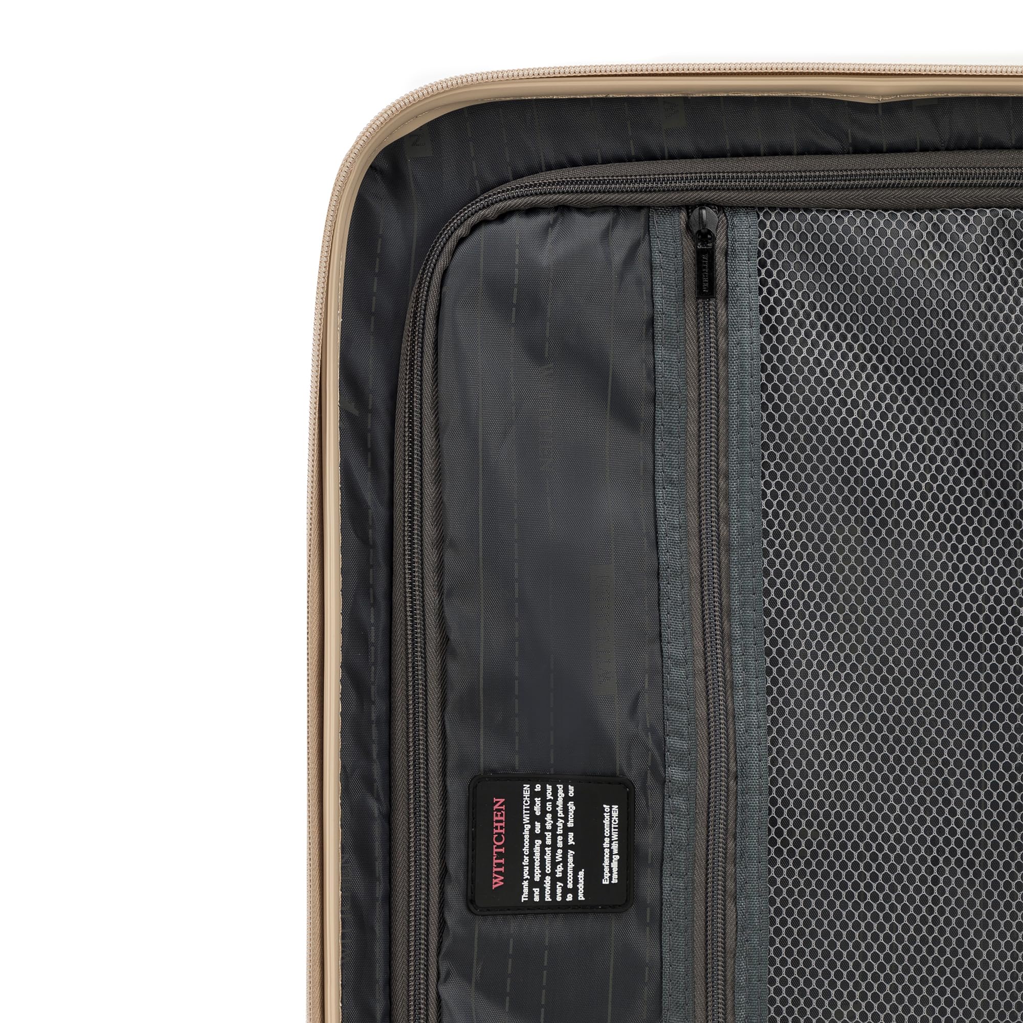 WITTCHEN Valise de Voyage Set de 3 valises Valise à roulettes Bagages à Main en ABS avec 4 roulettes pivotantes Serrure à Combinaison Poignée télescopique COMODO Line Beige