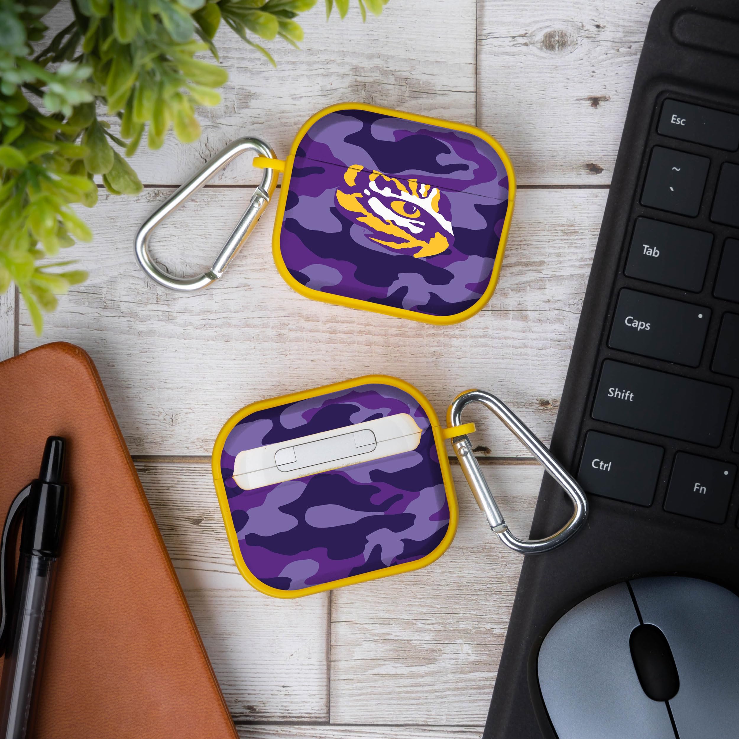 AFFINITY BANDS LSU Tigers Camo HDX Case Cover Compatible with Apple AirPods Generation 3
