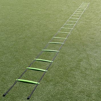 QUICKPLAY Adjustable Agility Ladder 29.5ft - Soccer Training Ladder 20 Rungs Speed Ladder with Adjustable Spacing for Agility Drills and Footwork, Portable Soccer Training Equipment