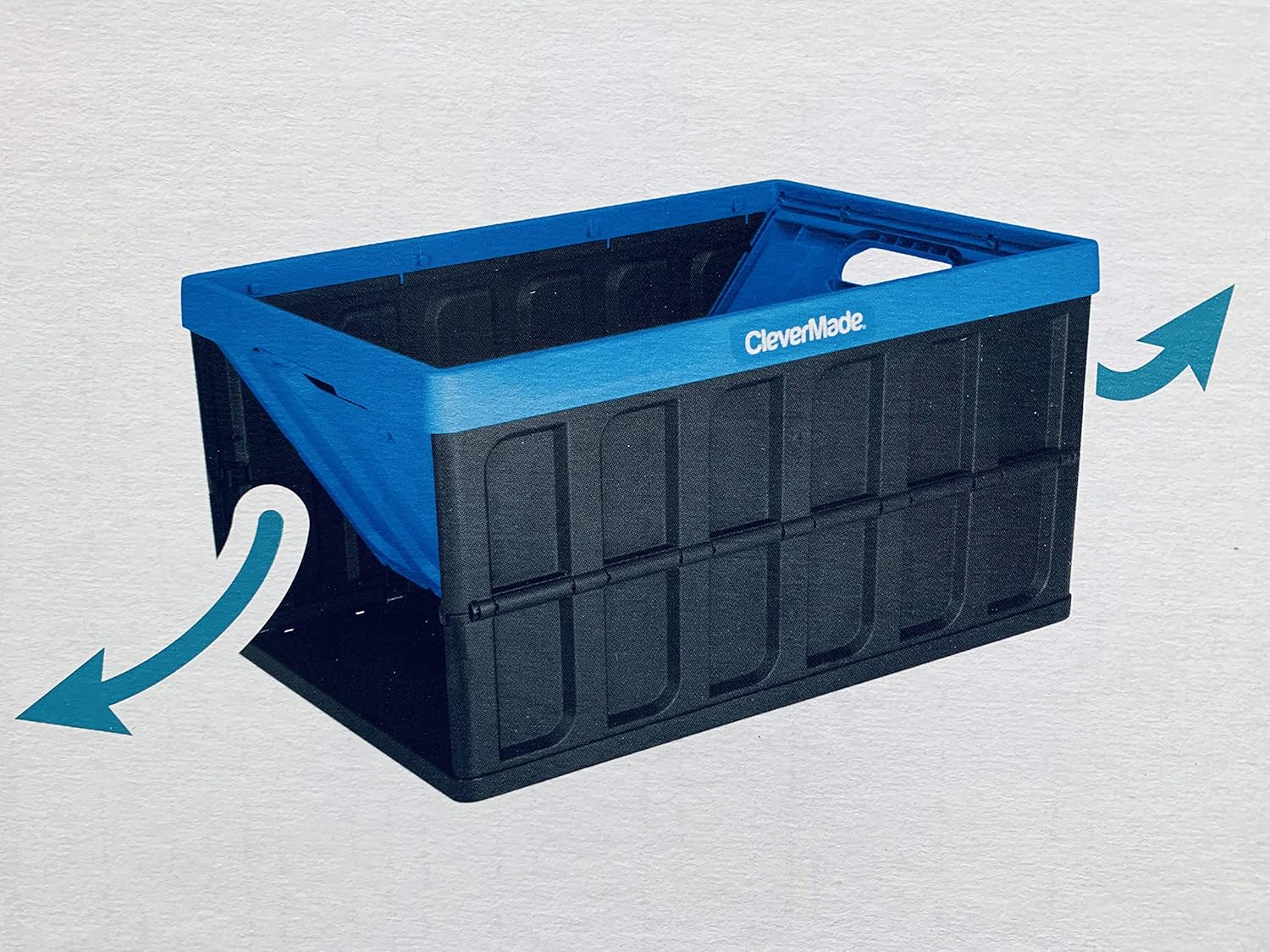 Clever Made 62L Collapsible Storage Bins - Neptune Blue