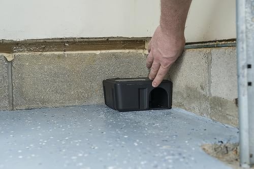 Miniatura 4 de Tomcat - Mata ratas II Estación de cebo para ratas recargable resistente a niños y perros con 15 bloques de cebo