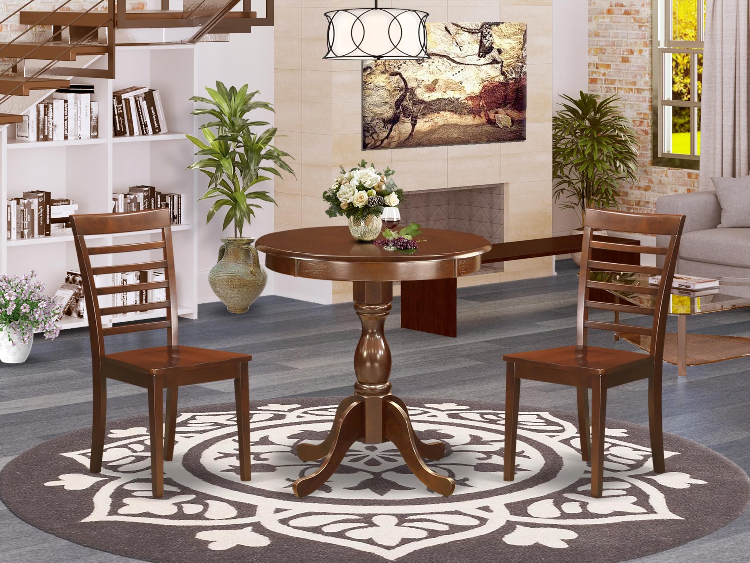 East West Furniture Eden - Juego Moderno De 3 Piezas, image size:2560x1920