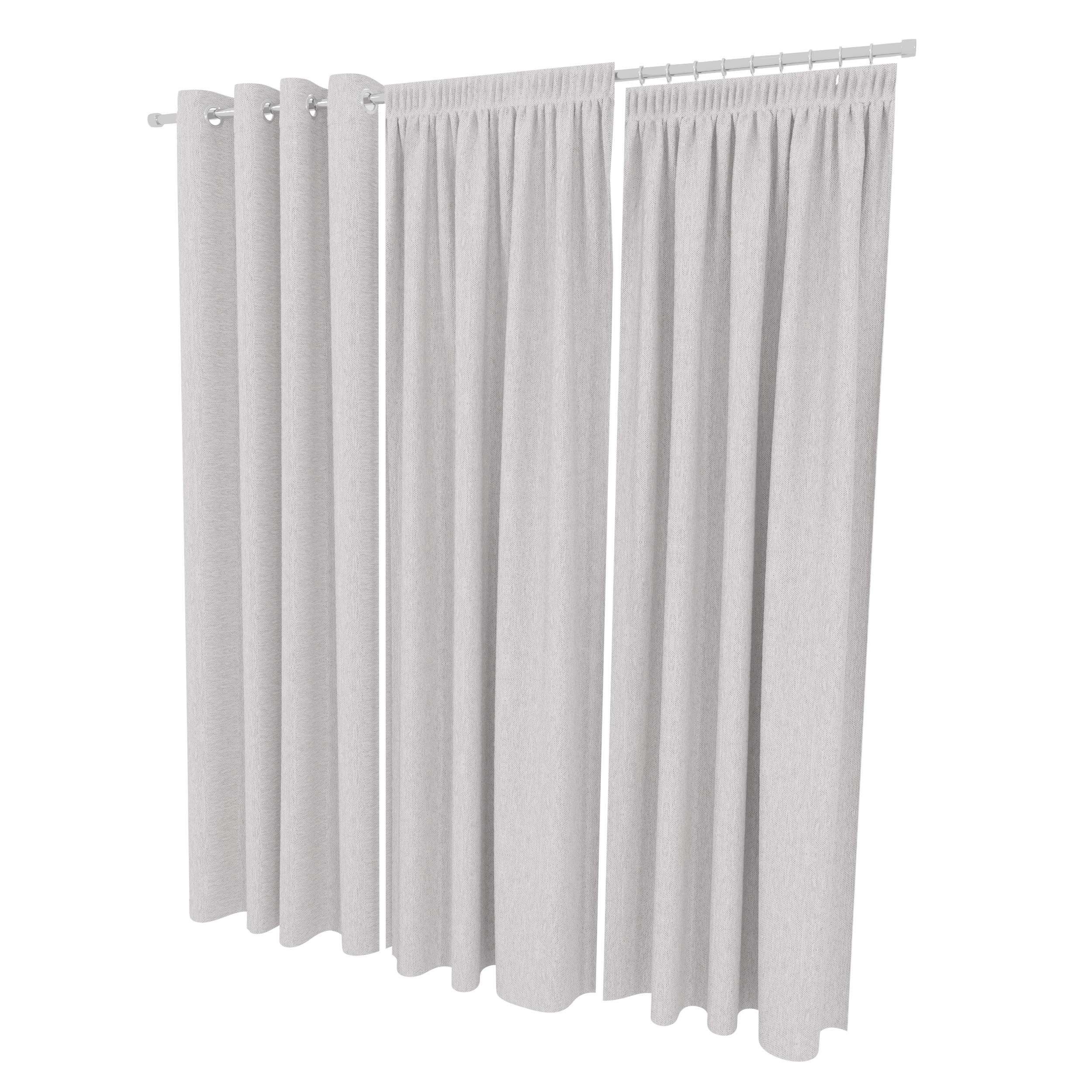 ALOHA Vorhänge Mondnebel/mit Stegband/ 140cm x 260cm/ 2er Set