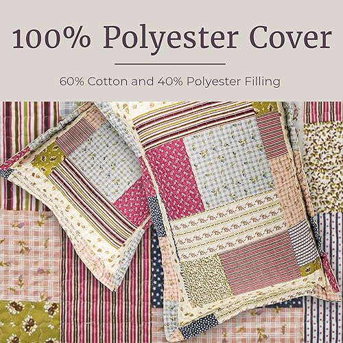 Miniatura 3 de Lavish Home Bedford Home Savannah - Juego de edredón de 3 piezas, tamaño matrimonialQueen, multicolor