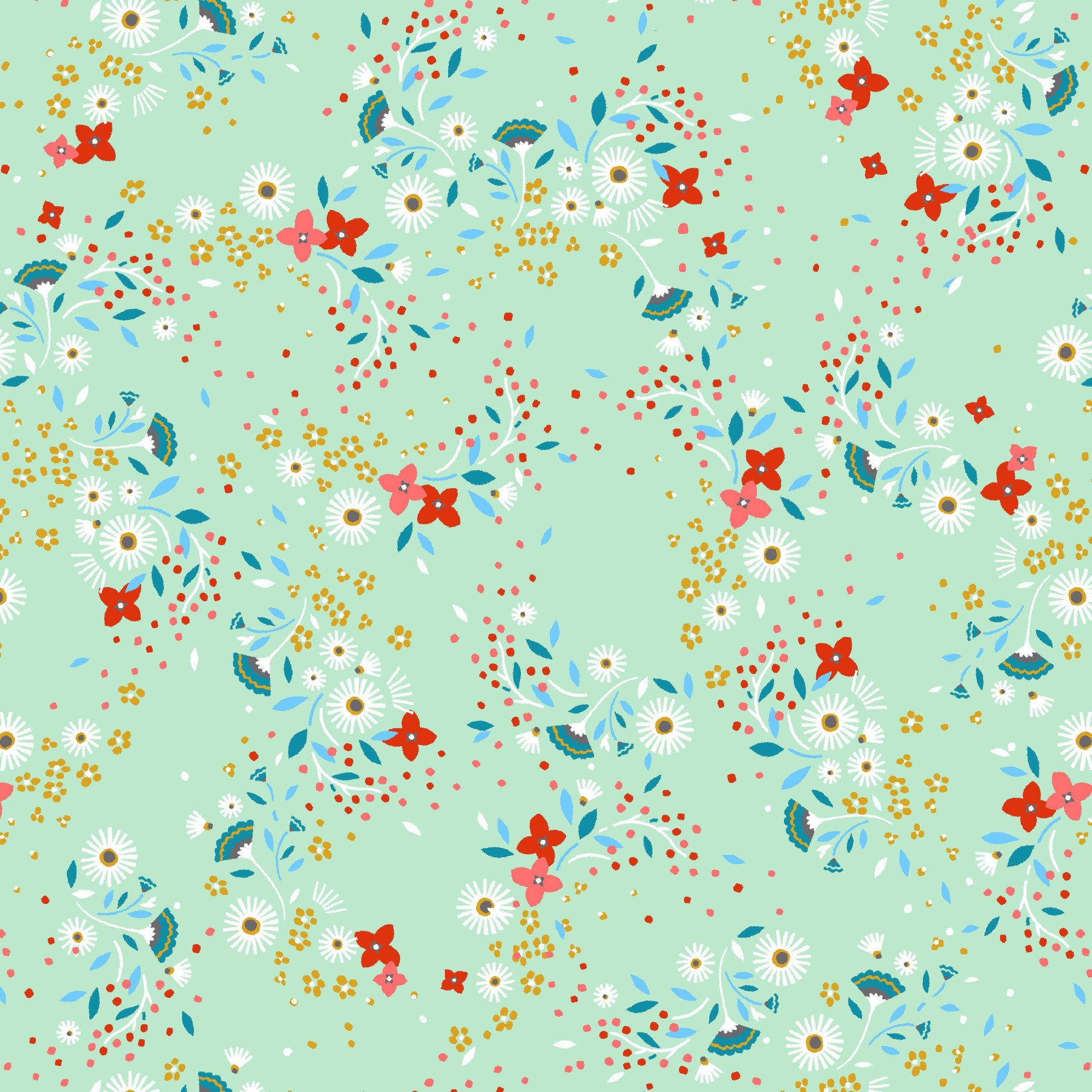 Stitch & Sparkle Fabrics, Modern Scandinavian, Daisy Linden Cotton Fabrics, Quilt, Crafts, Sewing, Cut by The Yard, 44 Inches (SSSF010)