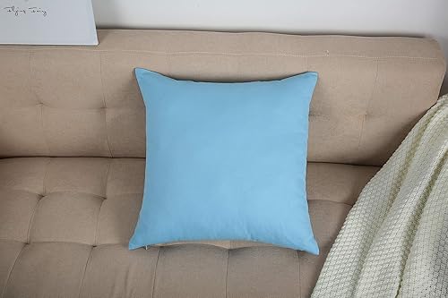 Miniatura 7 de TangDepot - Funda de almohada hecha a mano 100% lona de algodón, Algodón, Azul (Sky Blue)