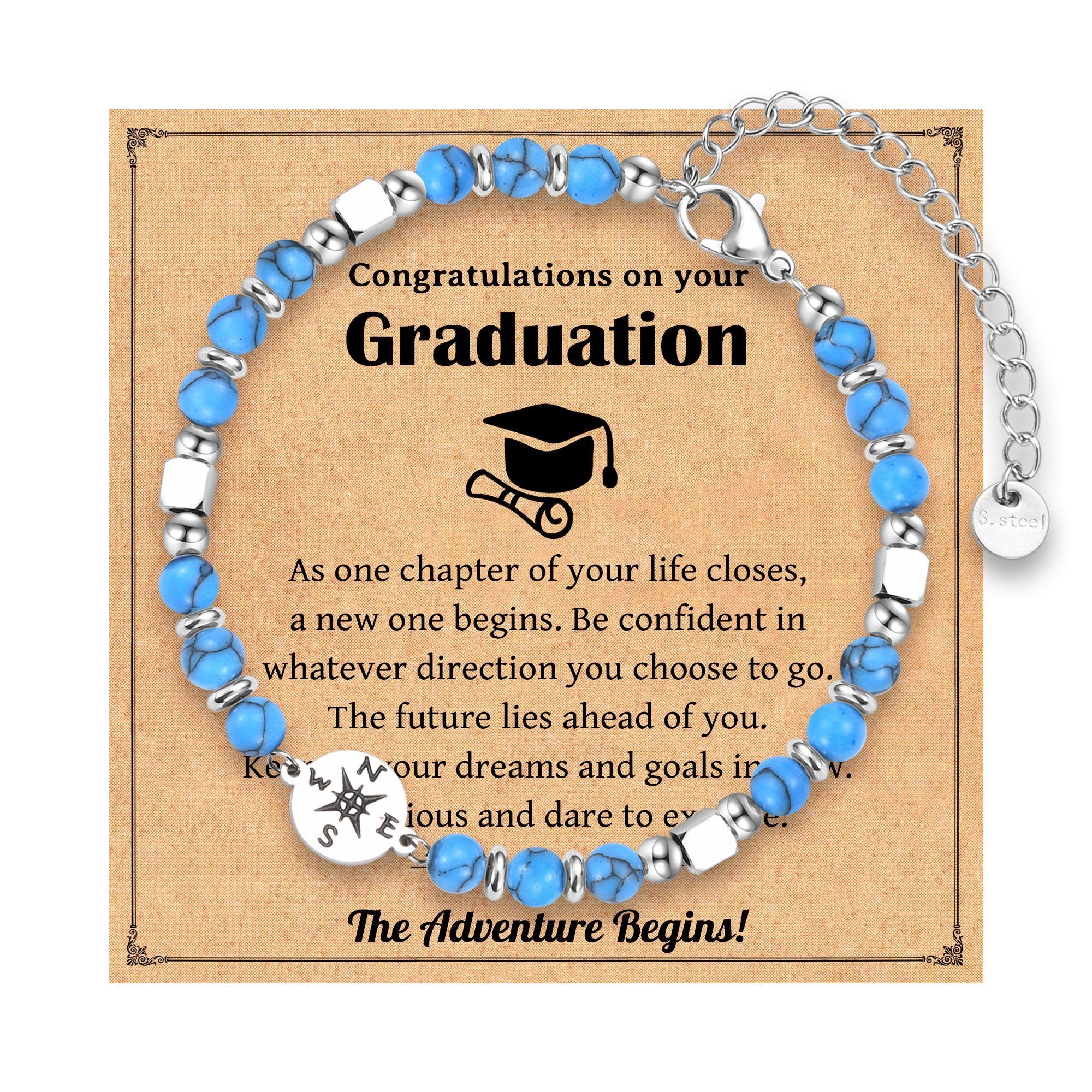 2026 Graduation Gifts for Women Her, Compass Bracelet for Girls Women