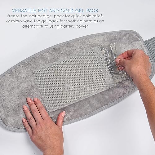 Miniatura 6 de Pure Enrichment PureRelief - Envoltura térmica lumbar y abdominal inalámbrica, 4 ajustes de calor, uso portátil de 2 horas, paquete de gel caliente