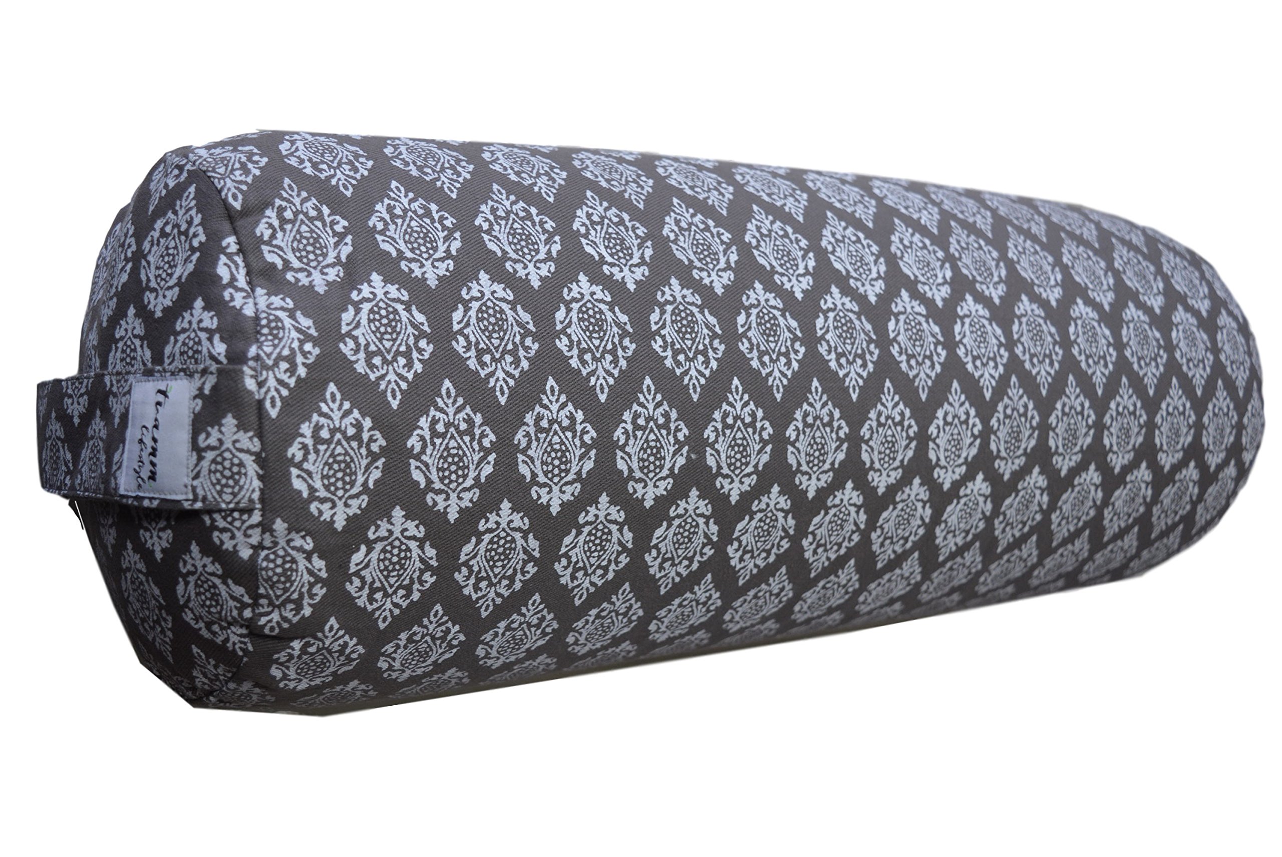 Yoga Bolster 65 x 22 cm 2018, Yin Yoga, cuscino da meditazione con guscio di grano saraceno