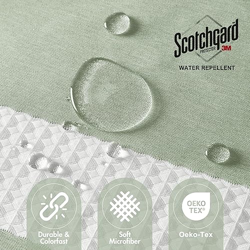 Miniatura 2 de Madison Park Cortina de ducha con tejido de gofre para baño, control de humedad Scotchgard de 3M, cortinas de ducha modernas de calidad de spa para