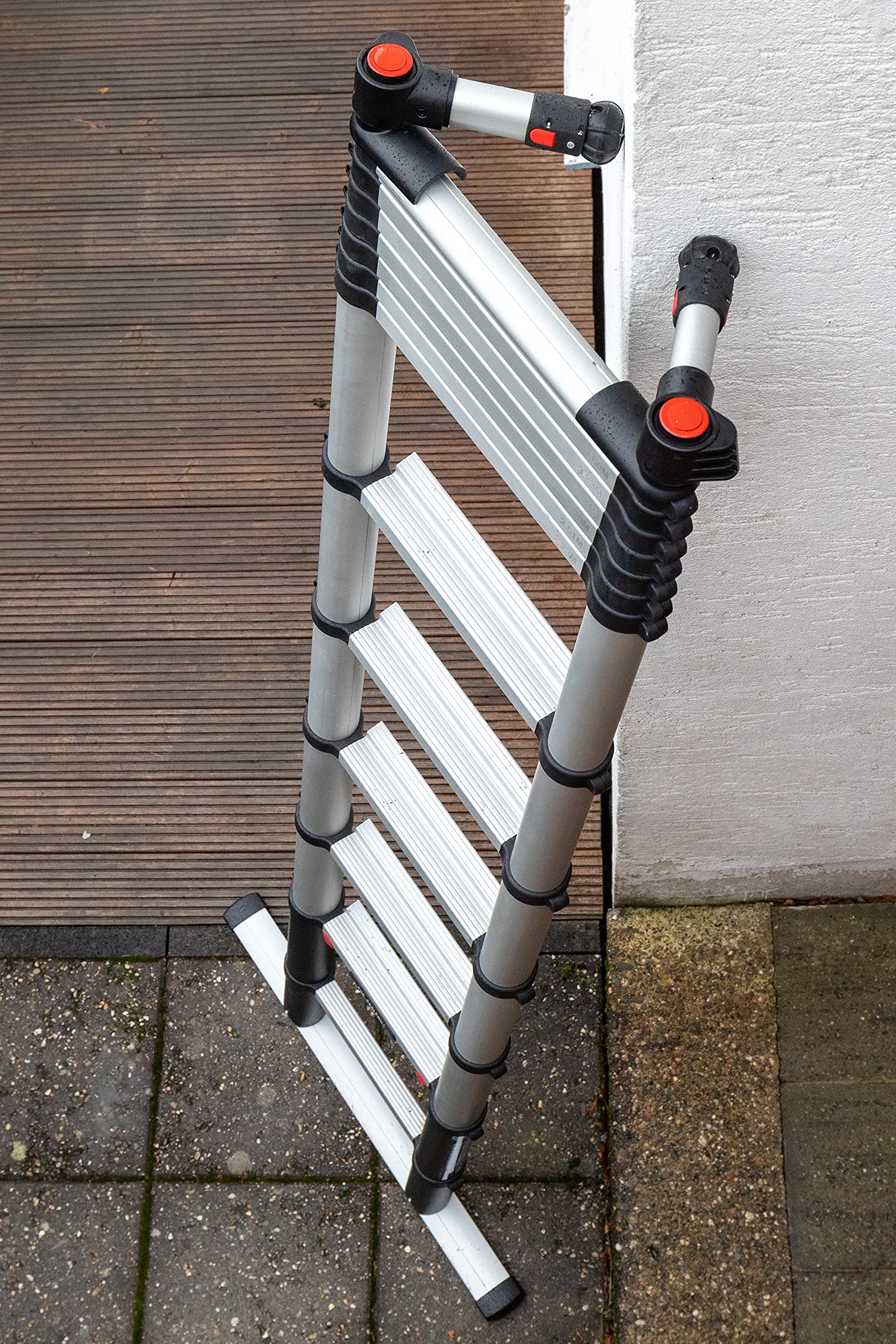 Telesteps Classico Line appentis Échelle, Argent, noir, 9190-101