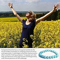 Vista 43 de Pulsera de turmalina negra, pulsera de cristal curativo natural para mujeres y hombres, pulsera de cuentas redondas de 0.315 in para espiritual